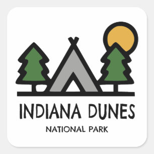 Indiana Dunes nationalpark Fyrkantigt Klistermärke