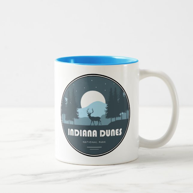 Indiana Dunes nationalpark hjort Två-Tonad Mugg (Höger)