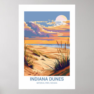 Indiana Dunes nationalpark Indiana Förenta statern Poster