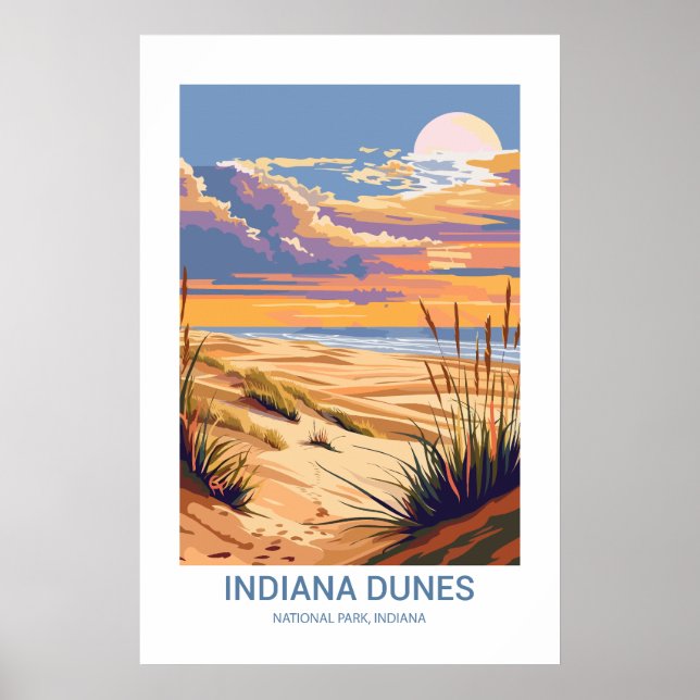 Indiana Dunes nationalpark Indiana Förenta statern Poster (Framsidan)