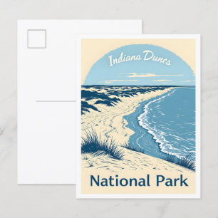 Indiana Dunes nationalpark Indiana USA Travel Vykort