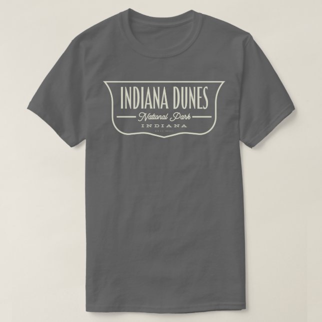 Indiana Dunes nationalpark Shield Tan T Shirt (Design framsida)