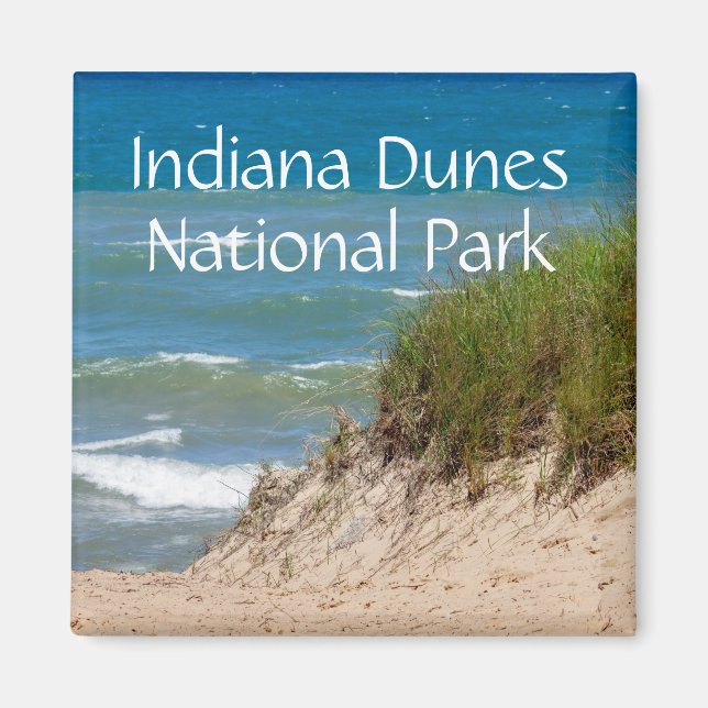 Indiana Dunes nationalpark Souvenir Magnet (Framsidan)