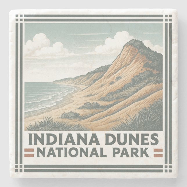 Indiana Dunes nationalpark Stenunderlägg (Framsidan)