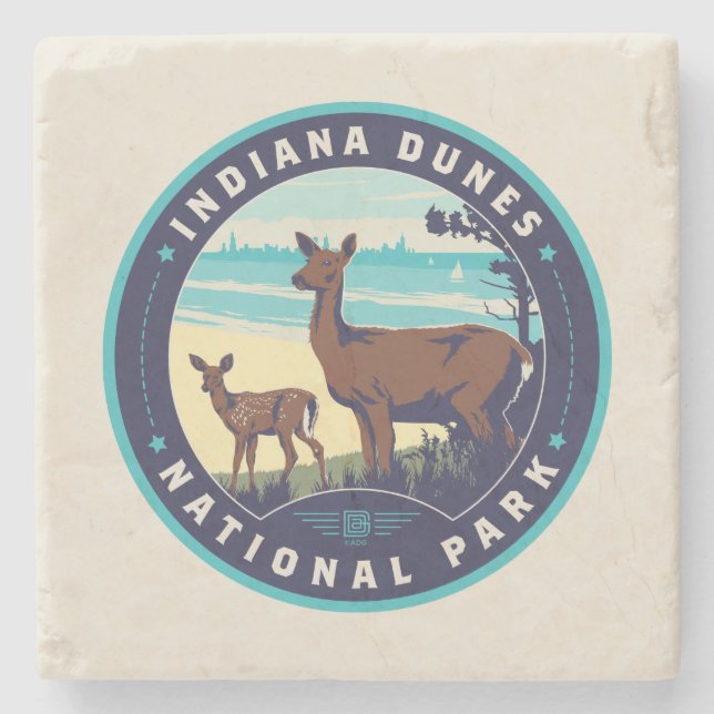 Indiana Dunes nationalpark Stenunderlägg (Framsidan)
