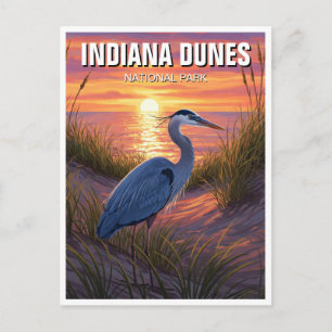 Indiana Dunes nationalpark Travel Heron Vykort