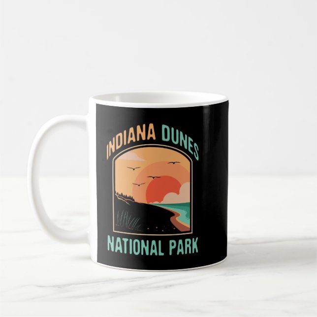 Indiana Dunes nationalpark US Gift Kaffemugg (Vänster)