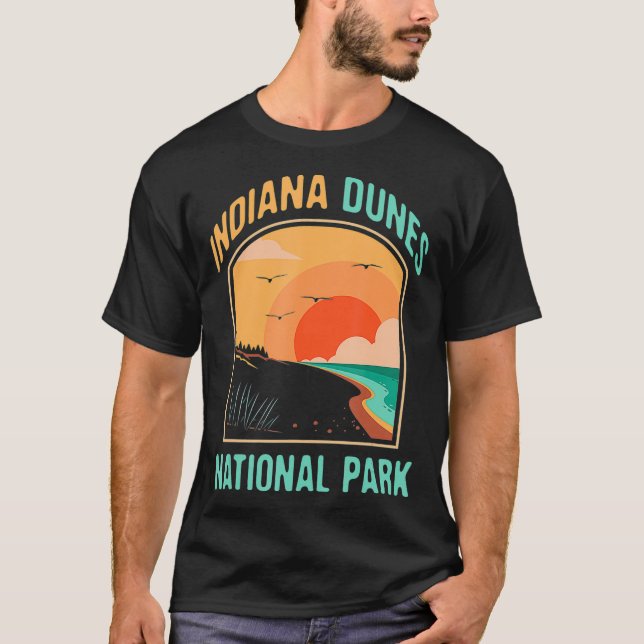 Indiana Dunes nationalpark US Gift  T Shirt (Framsida)