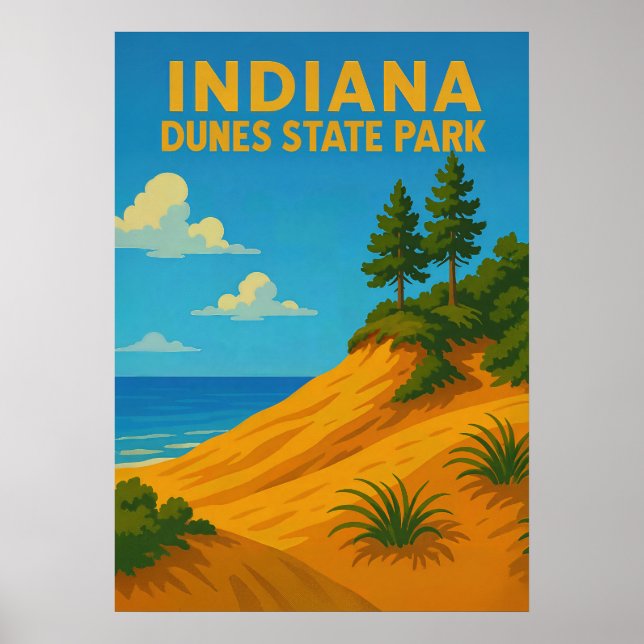 Indiana Dunes nationalpark V01 Poster (Framsidan)