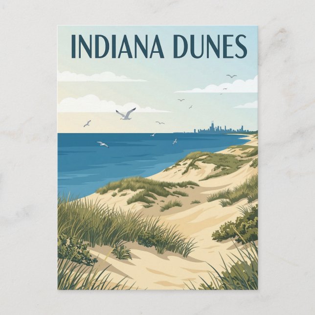 Indiana Dunes Vykort (Framsida)