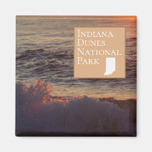 Indiana dynnationalpark - stranden vinkar magnet