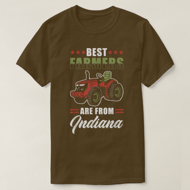 Indiana Farmer Pride Best Farmers kommer från Indi T Shirt (Design framsida)