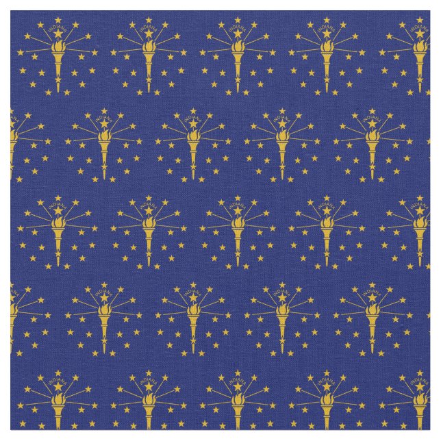 Indiana Flagga & America State Fabric/USA mode Tyg (Närbild)