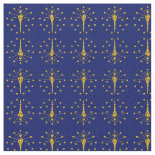 Indiana Flagga & America State Fabric/USA mode Tyg