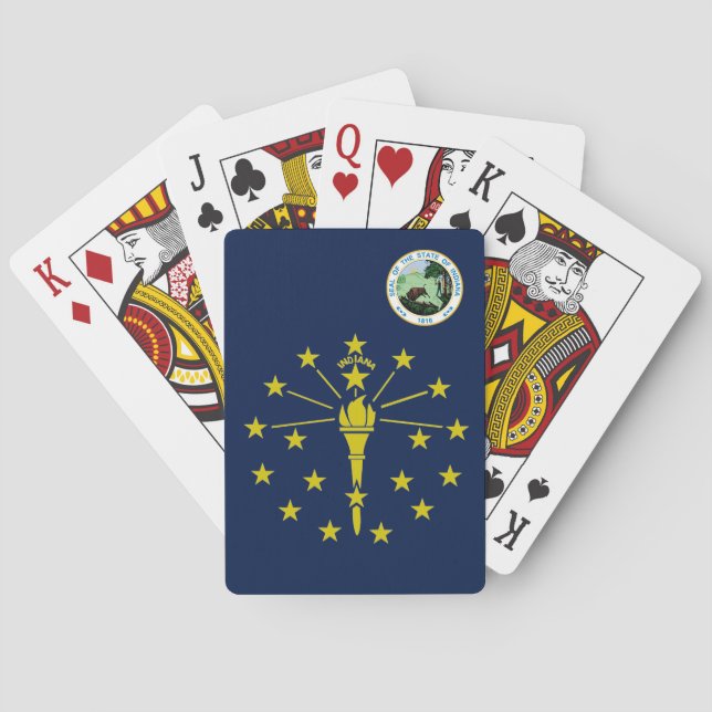 Indiana flagga casinokort (Baksidan)