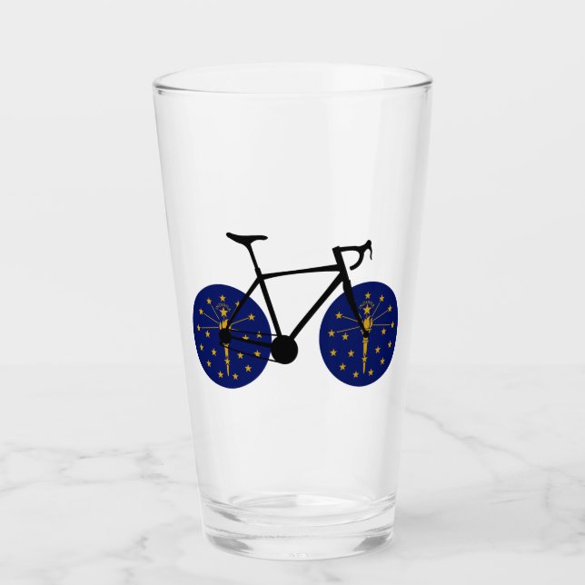 Indiana Flagga Cycling Glaskopp (Framsida)