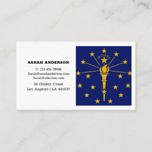 Indiana Flagga Elegant Affärskort/USA Visitkort