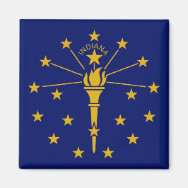 Indiana flagga & Indiana, Förenta staterna, helgda Magnet