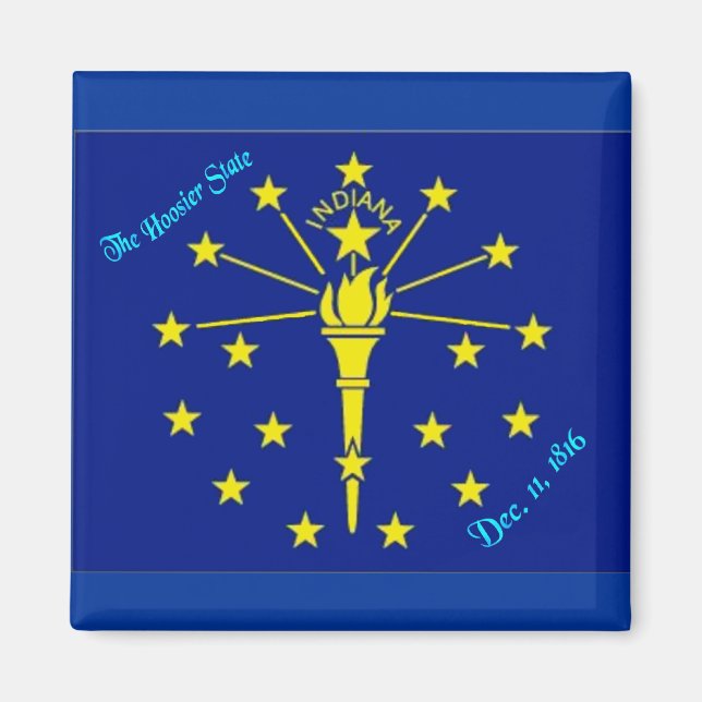 Indiana Flagga Magnet (Framsidan)