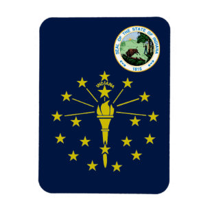 Indiana flagga magnet
