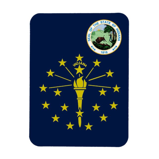 Indiana flagga magnet (Vertikal)