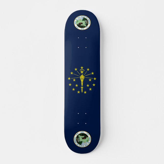 Indiana flagga mini skateboard bräda 18,5 cm (Framsida)