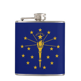 Indiana Flagga och resa Indiana USA Stater/sport Fickplunta