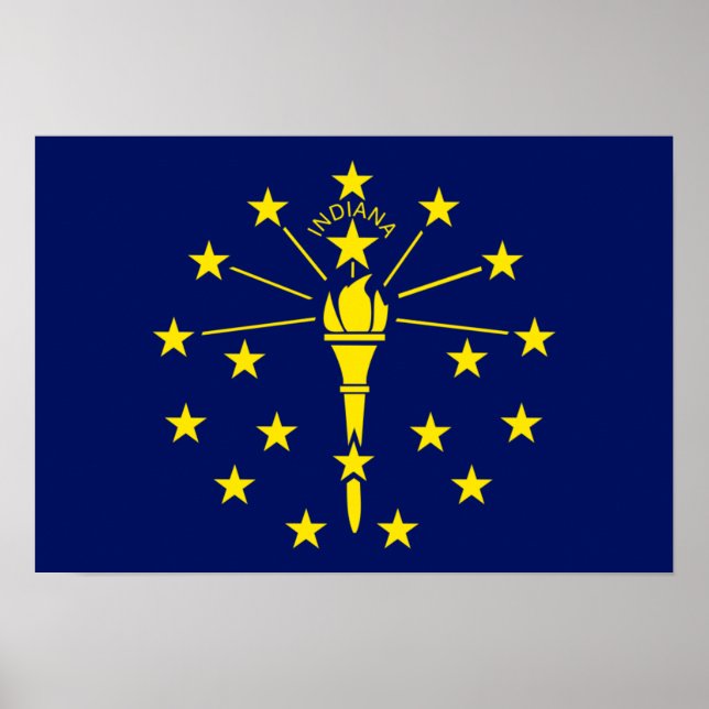 Indiana Flagga Poster (Framsidan)