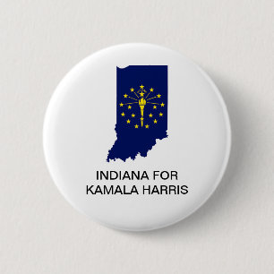INDIANA for Kamala Harris 2024 Button Knapp