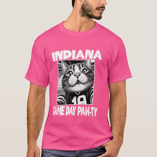 Indiana Game Day Party, den berömda hemstaten Indi T Shirt (Framsida)
