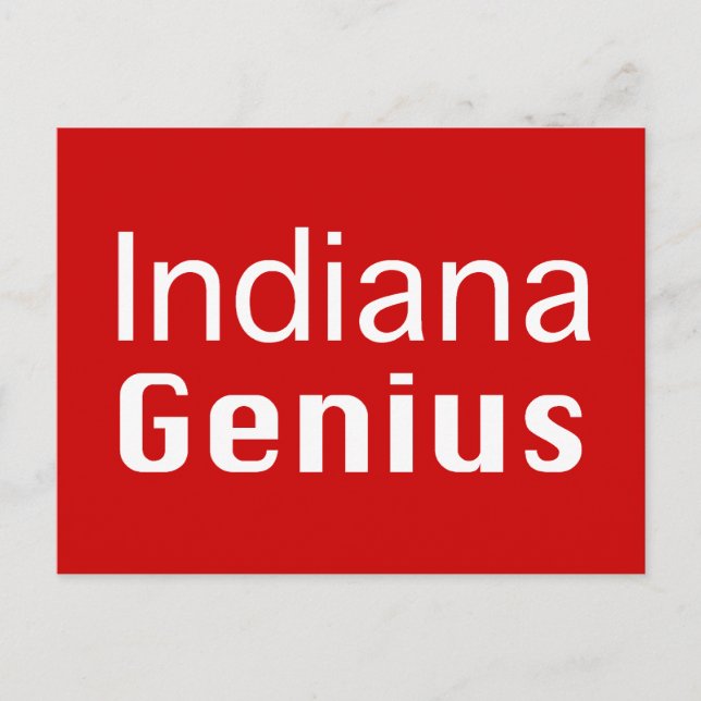 Indiana Genius Gifts Vykort (Framsida)