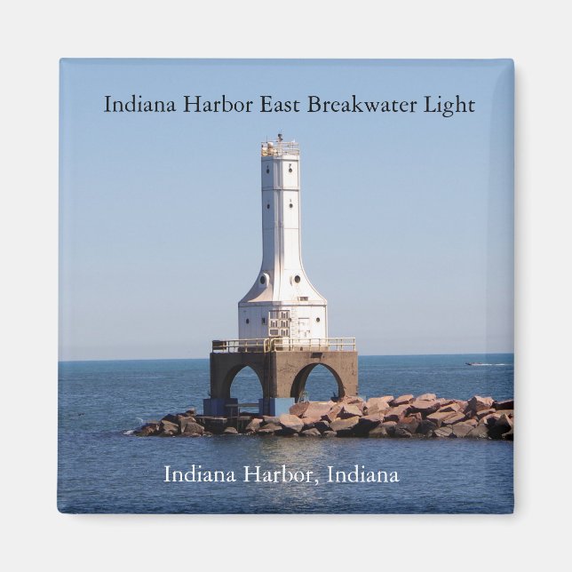 Indiana Harbor East Breakwater Light magnet (Framsidan)