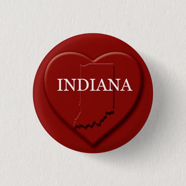 Indiana Heart Karta Design Button Knapp (Framsida)