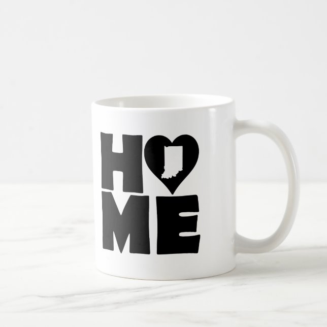 Indiana Hem Heart State Mugg eller Resmugg (Höger)
