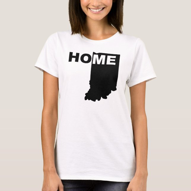 Indiana Hemifrån Från Stat T-Shirt Tees (Framsida)