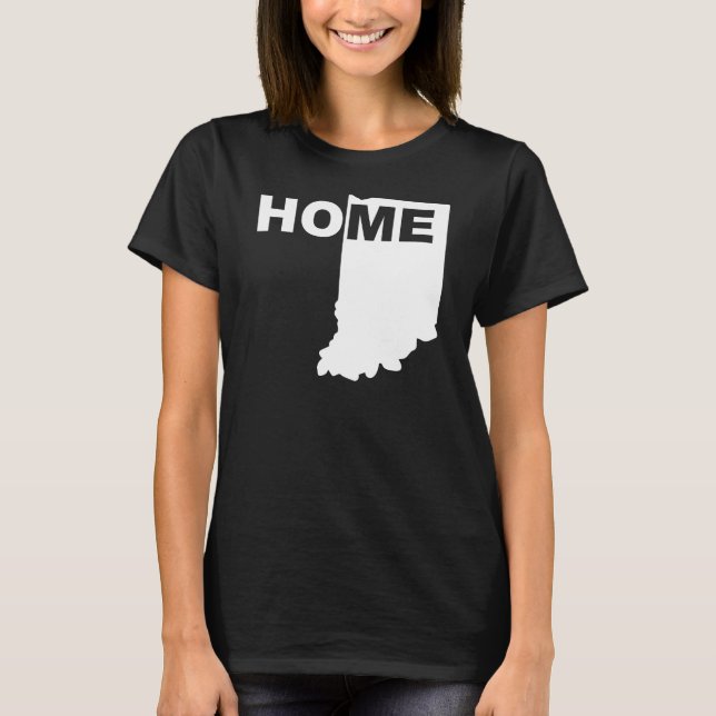 Indiana Hemifrån Från Stat T-Shirt Tees (Framsida)