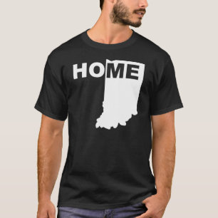 Indiana Hemma Borta Från Stat T-Shirt Toppar