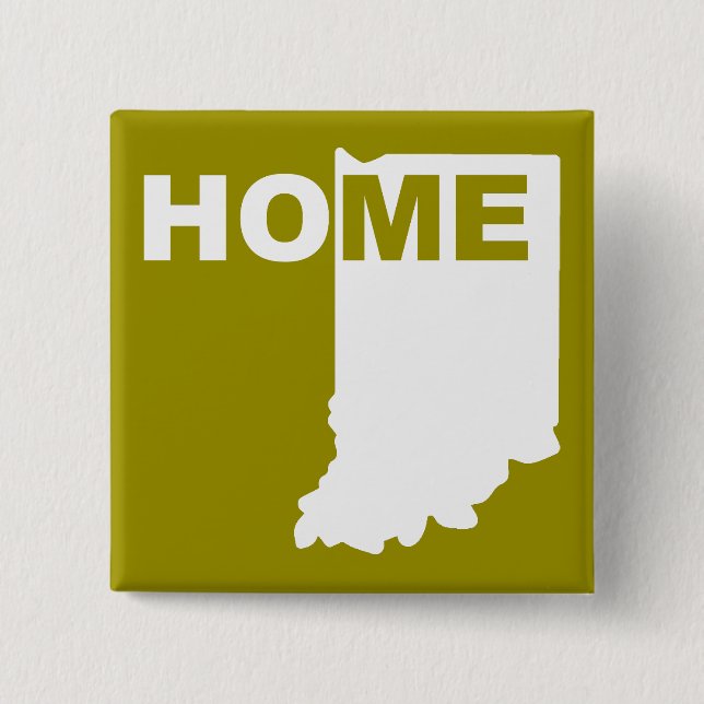 Indiana Hemma Borta Från Statens Knap Badge Pin Knapp (Framsida)