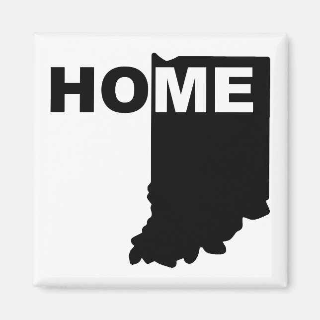 Indiana Home Away från State Fridge Magnet (Framsidan)