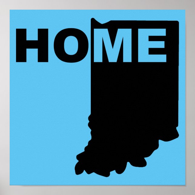 Indiana Home Away from State Poster Sign (Framsidan)