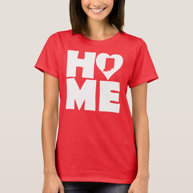 Indiana Home Heart State Tees T-Shirt (Framsida)