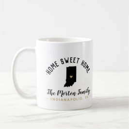 Indiana Home Sweet Home Family Monogram Mugg