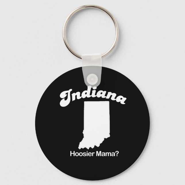 Indiana - Hoosier Mamma T-shirt Nyckelring (Framsida)