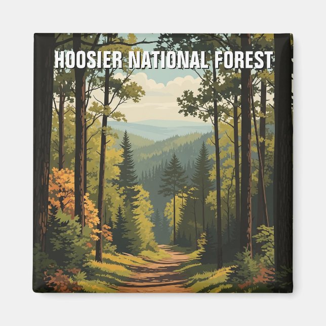 Indiana Hoosier National Forest Travel Magnet (Framsidan)