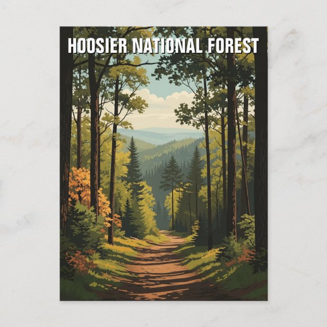 Indiana Hoosier National Forest Travel Vykort (Framsida)