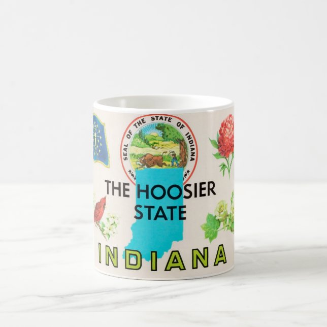 Indiana Hoosier Välkomst vykort Kaffemugg (Center)