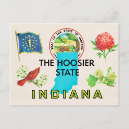 Indiana Hoosier Välkomstkort Vykort