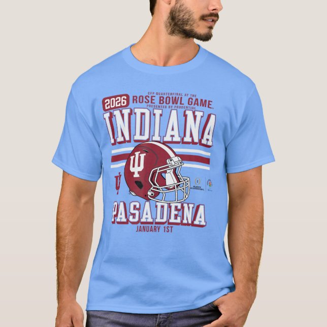 Indiana Hoosiers Rose Bowl 20252026 CFP Quarterfin T Shirt (Framsida)