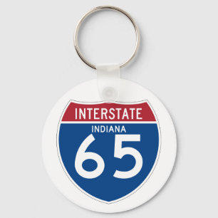 Indiana I den Interstate huvudvägen I-65 skyddar Nyckelring
