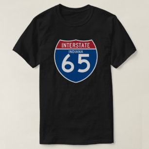 Indiana I den Interstate huvudvägen I-65 skyddar T-shirt
